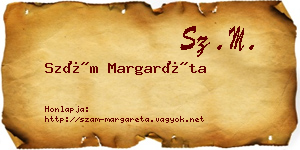 Szám Margaréta névjegykártya